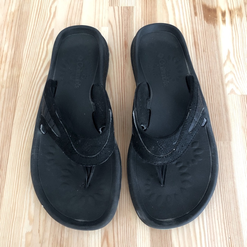 Columbia Black Flip Flop Sandal